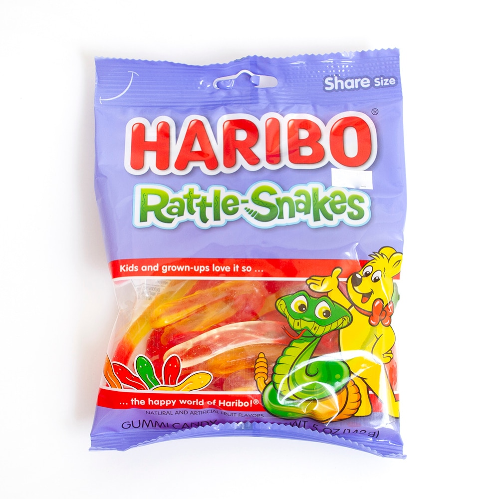 Candy, Food & Beverage, Haribo, Gummy, 5 ounce, 109516, Rattle-Snakes